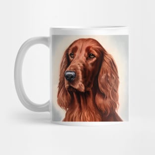 Red Irish Setter Watercolor Portrait Mug